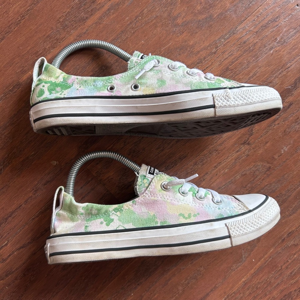 Converse Chuck Taylor Shoreline Women Green Pink Tie Dye Floral Shoes 8 570911F - Picture 3 of 13